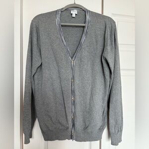 Armani Collezione Gray Men's Cardigan Sweater, size M